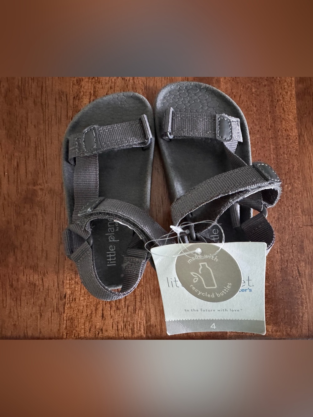 Carter's Little Planet Gray Adjustable Strap Kids Sandals